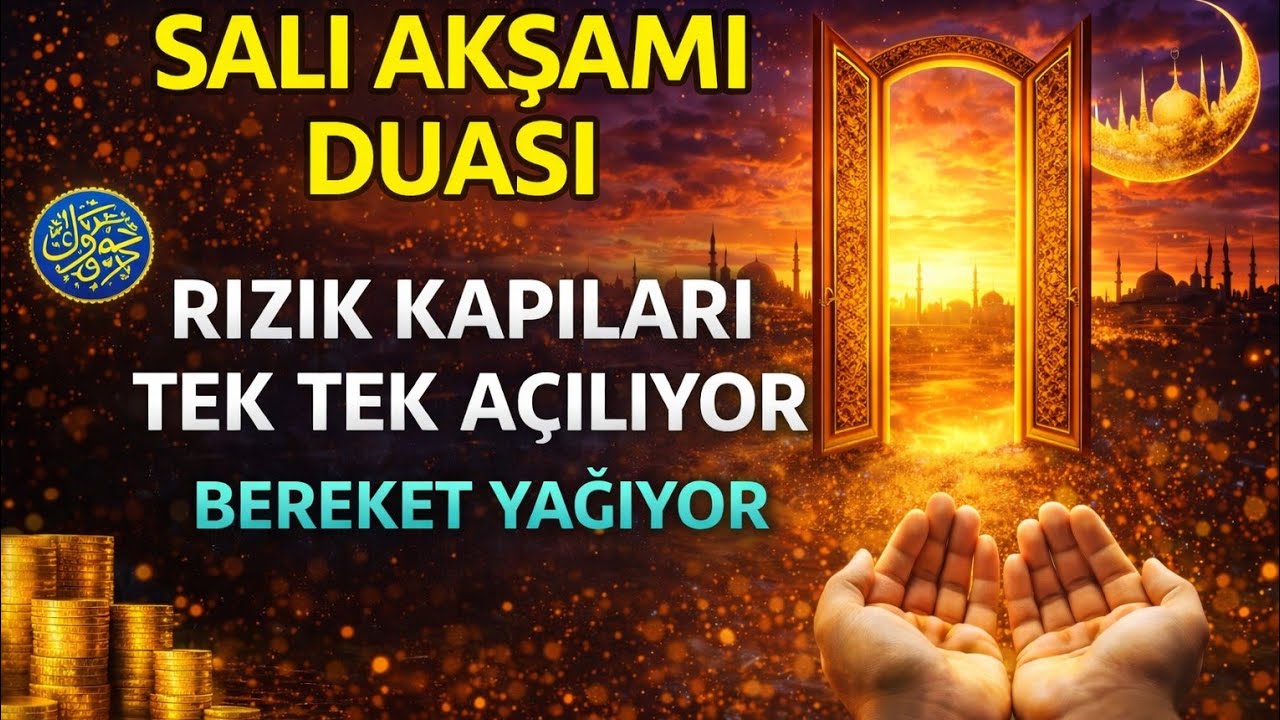 🔥 SAKIN KAÇIRMA! Salı akşamı okunan bu DUA, rızık kapılarını tek tek açar, huzur getirir! 