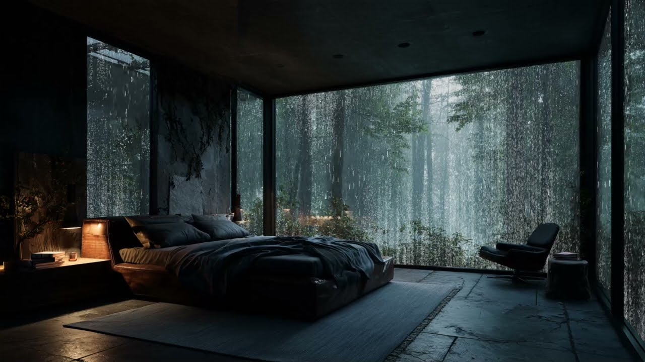 Lluvia en Ventana del Bosque | Sonido de Lluvia para Dormir Profundo, Estudiar y Relajarse