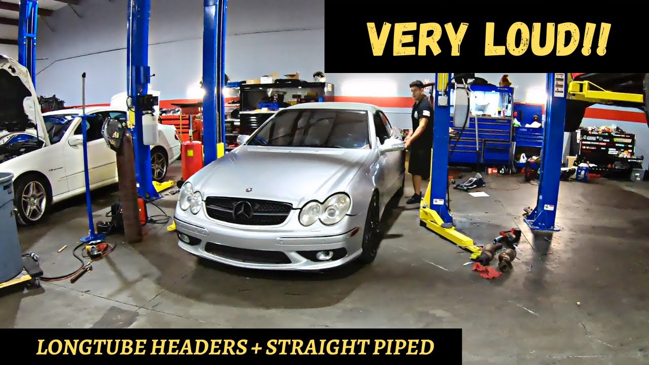 Installing Longtube Headers On My Mercedes CLK500 (Moscowsupercharge Headers)