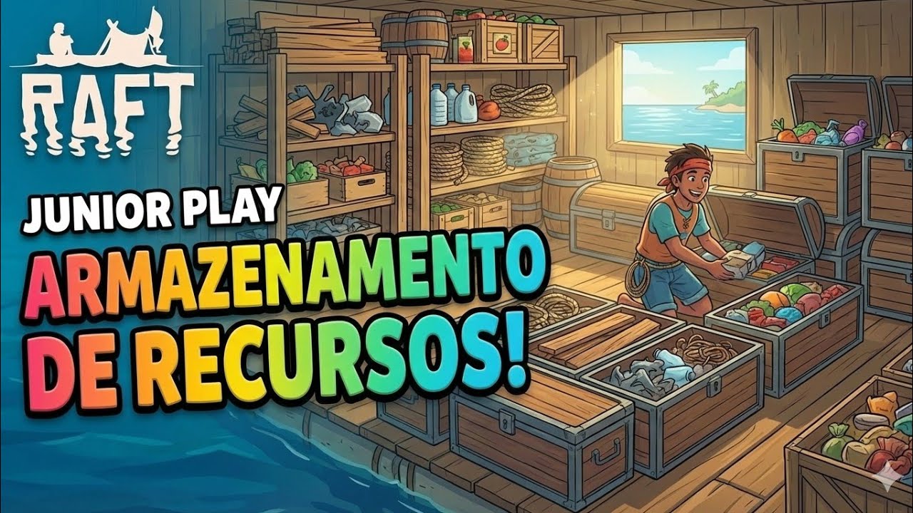 RAFT GAMEPLAY PT BR XBOX SÉRIES ARMAZENAMENTO DE RECURSOS EP:03