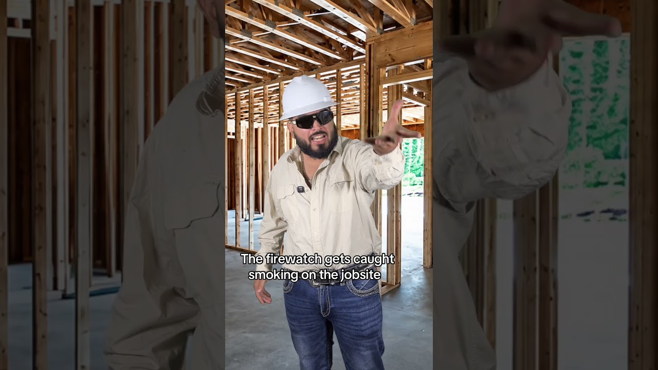 She&rsquo;s a good firewatch 🧐🤣💀 #construction #apartments #work #foreman #fire
