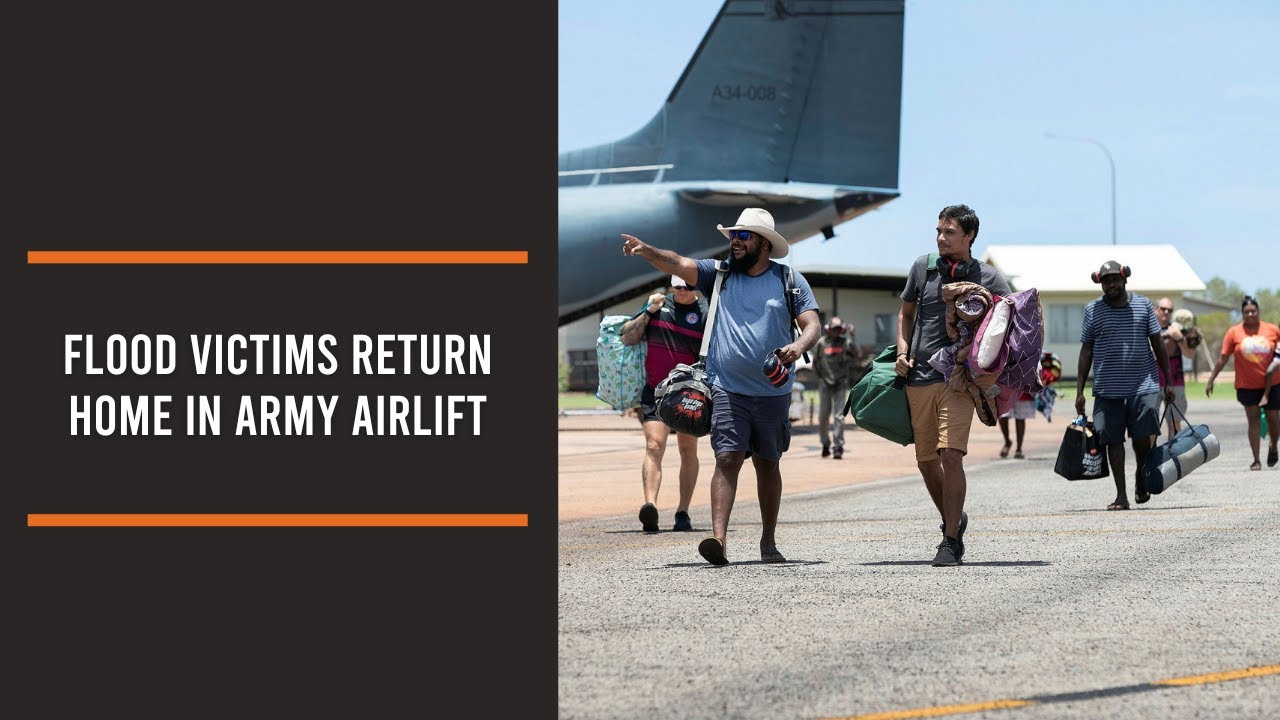 Flood victims return home in Army airlift