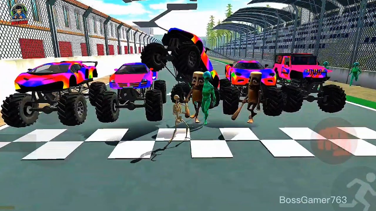 Franklin Alien Tung Tung Sahur Car Racing Challenge 😱 | Indian Bike Driving 3D Gameplay BossGamer763