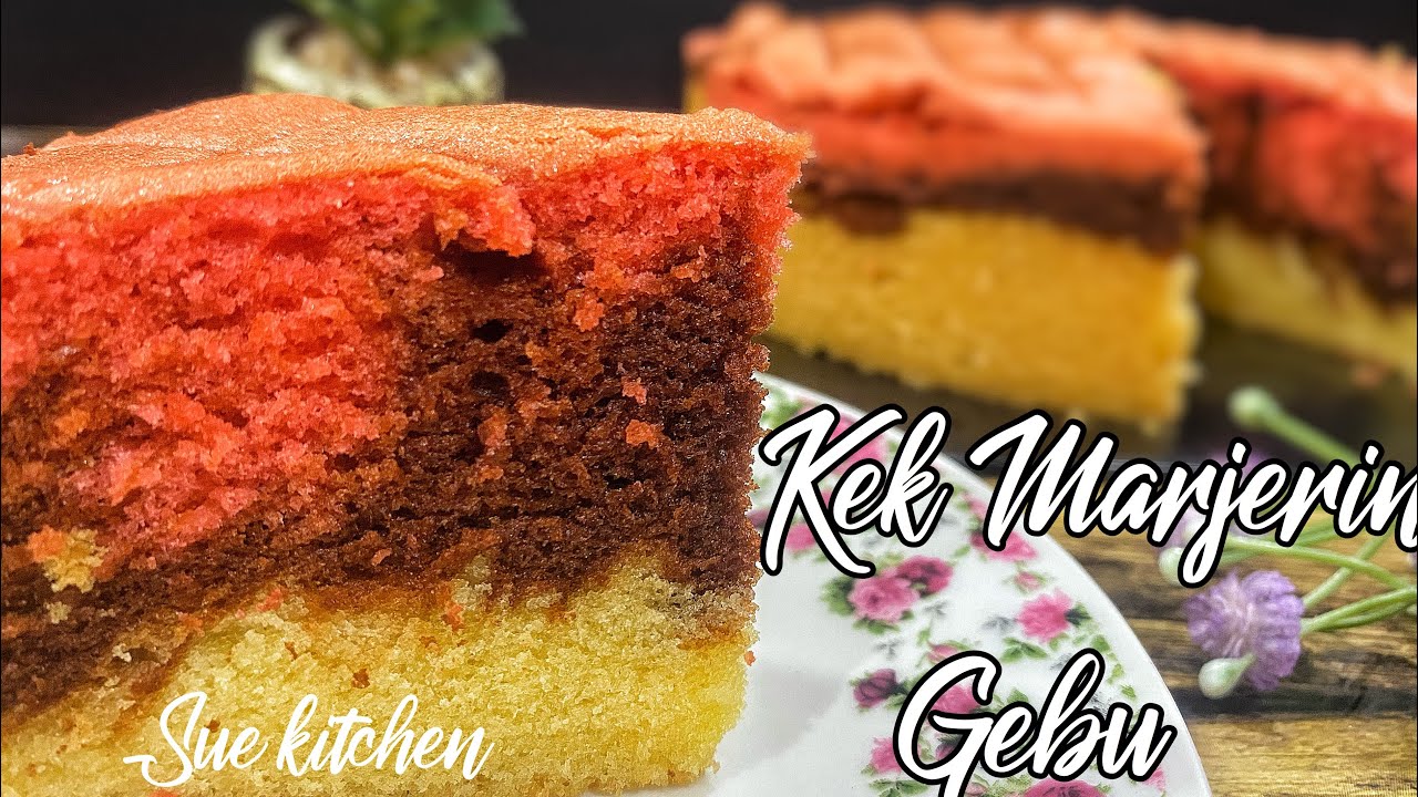 Kek Marjerin sukatan Cawan /Cara membuat kek majerin 5 bahan/margarine cake recipe/ASMR