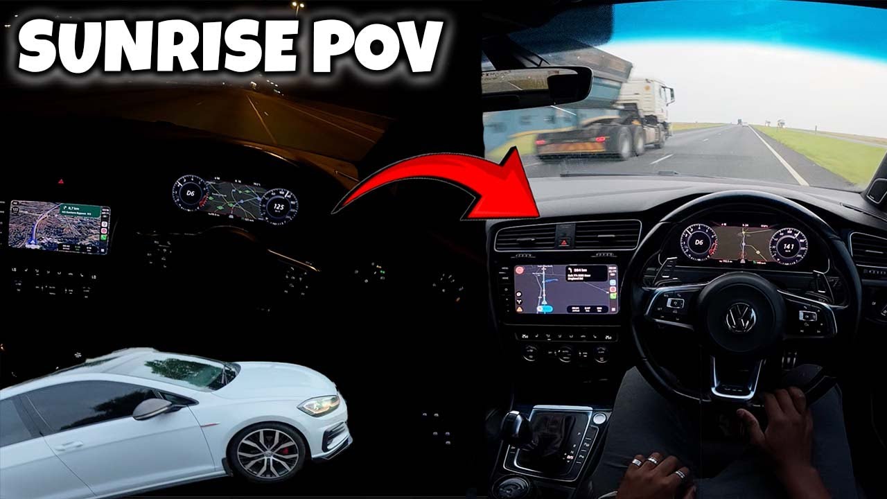 ROADTRIP LEAVING GAUTENG SUNRISE N3 POV IN A GOLF GTI