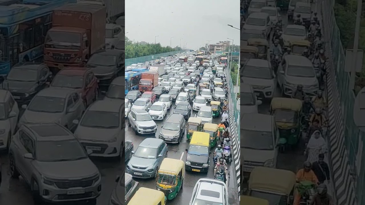 Delhi traffic Jaam dhaula Kuan shorts video #delhi #delhitravel #delhitosrinagar #delhitraffic