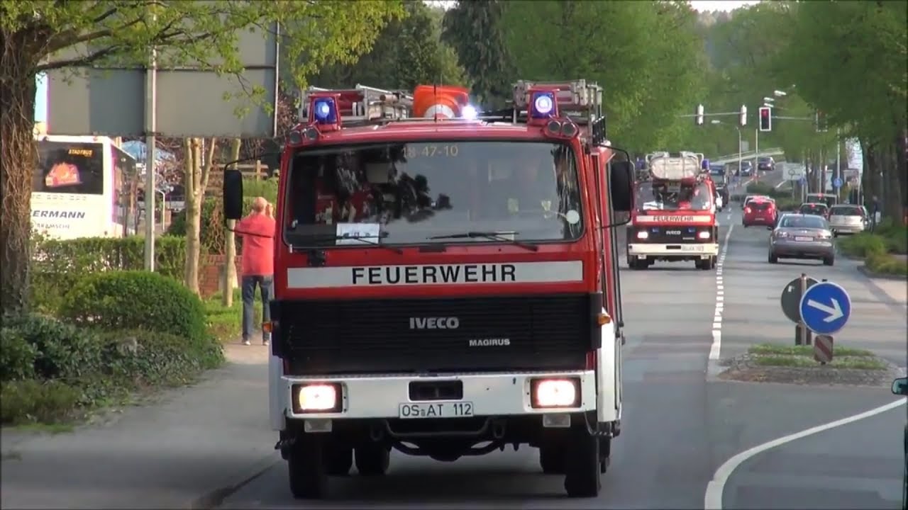 (Viel Horneinsatz) Einsatzfahrten FF Bramsche & FF Wallenhorst + MHD Bramsche