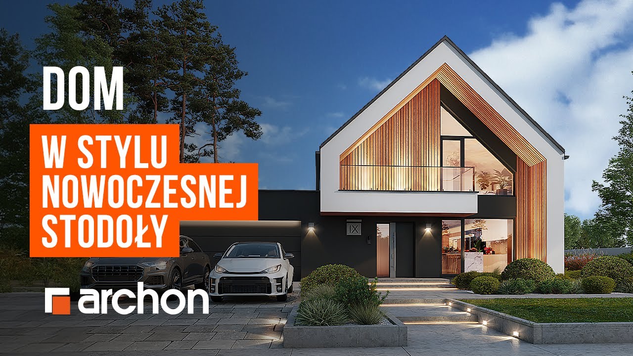 Dom w jaskrzynach (G2E) OZE – Nowoczesny, energooszczędny dom - ARCHON+ Projekty Domów #projektdomu