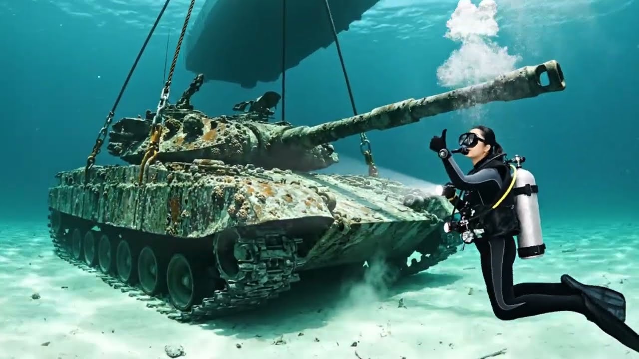 From Abyss to Awe: A Restored Sunken Tank in the Deep Sea.
