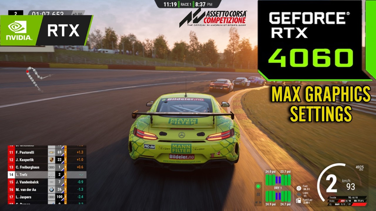 Assetto Corsa Competizione : RTX 4060 8GB ( Maximum Graphics Settings )