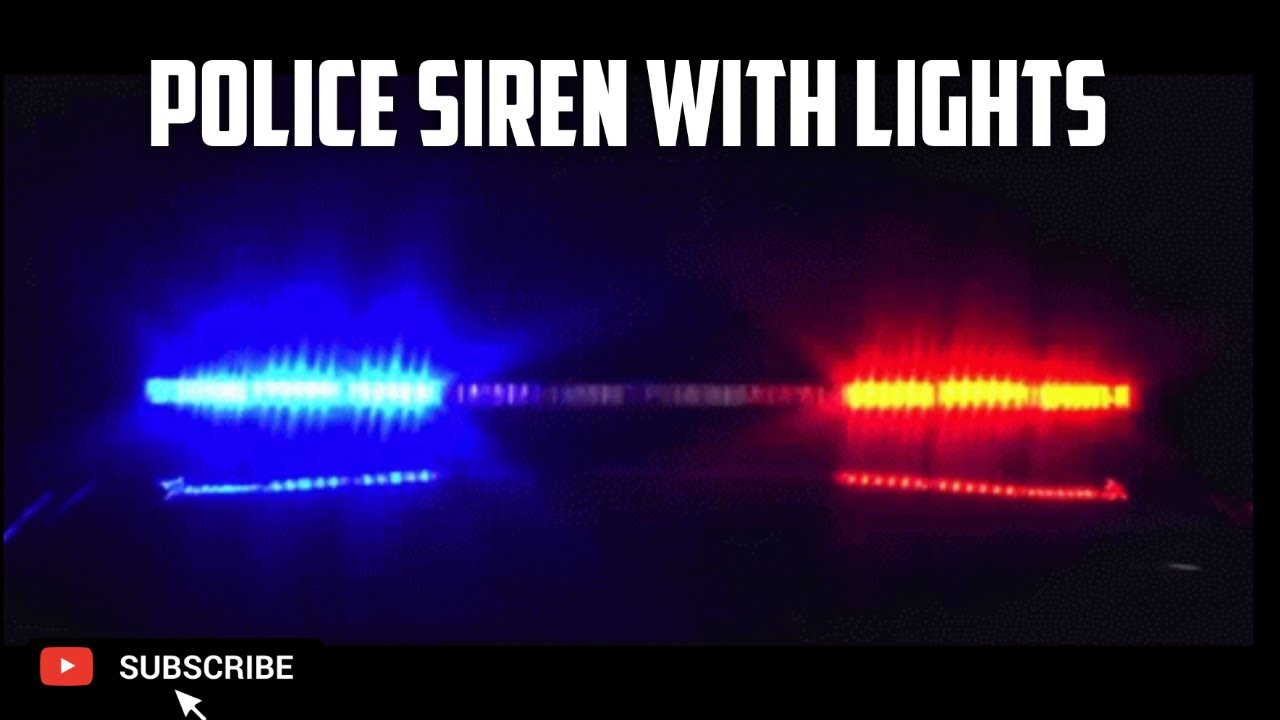Police Siren Sound With Flashing Lights