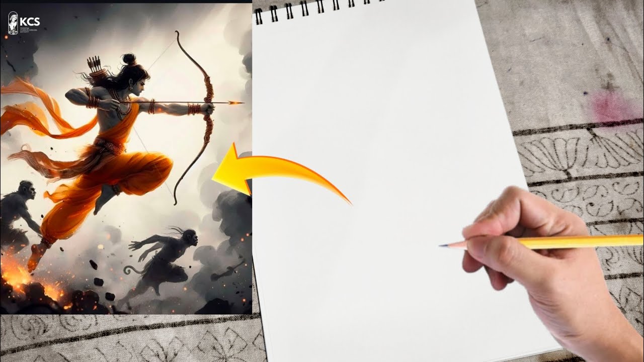 Draw with me shree ram drawing , Lord Ram drawing , Outline tutorial 😍