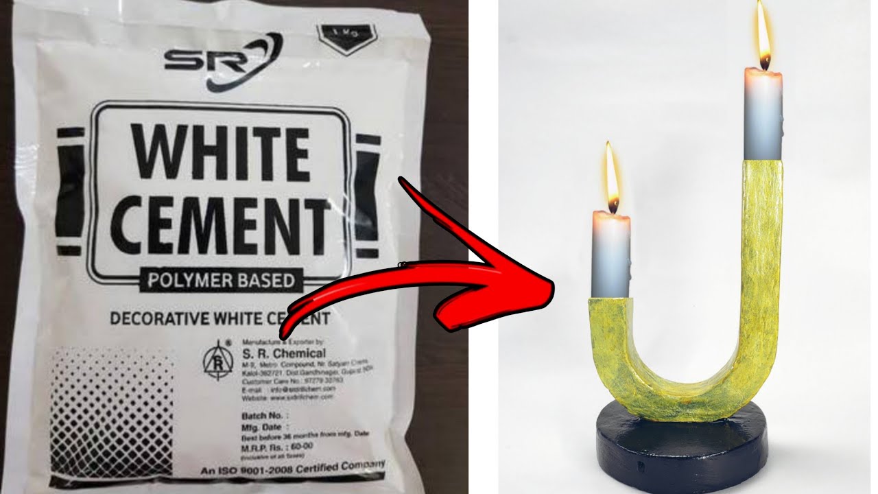 DIY Cement Candle Stand | Gypsum Candle Stand #pottery