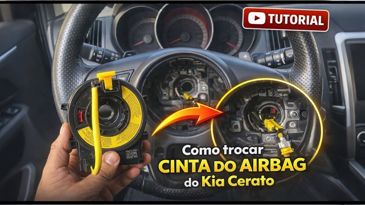 Como Trocar cinta do airbag do kia Cerato 2011 