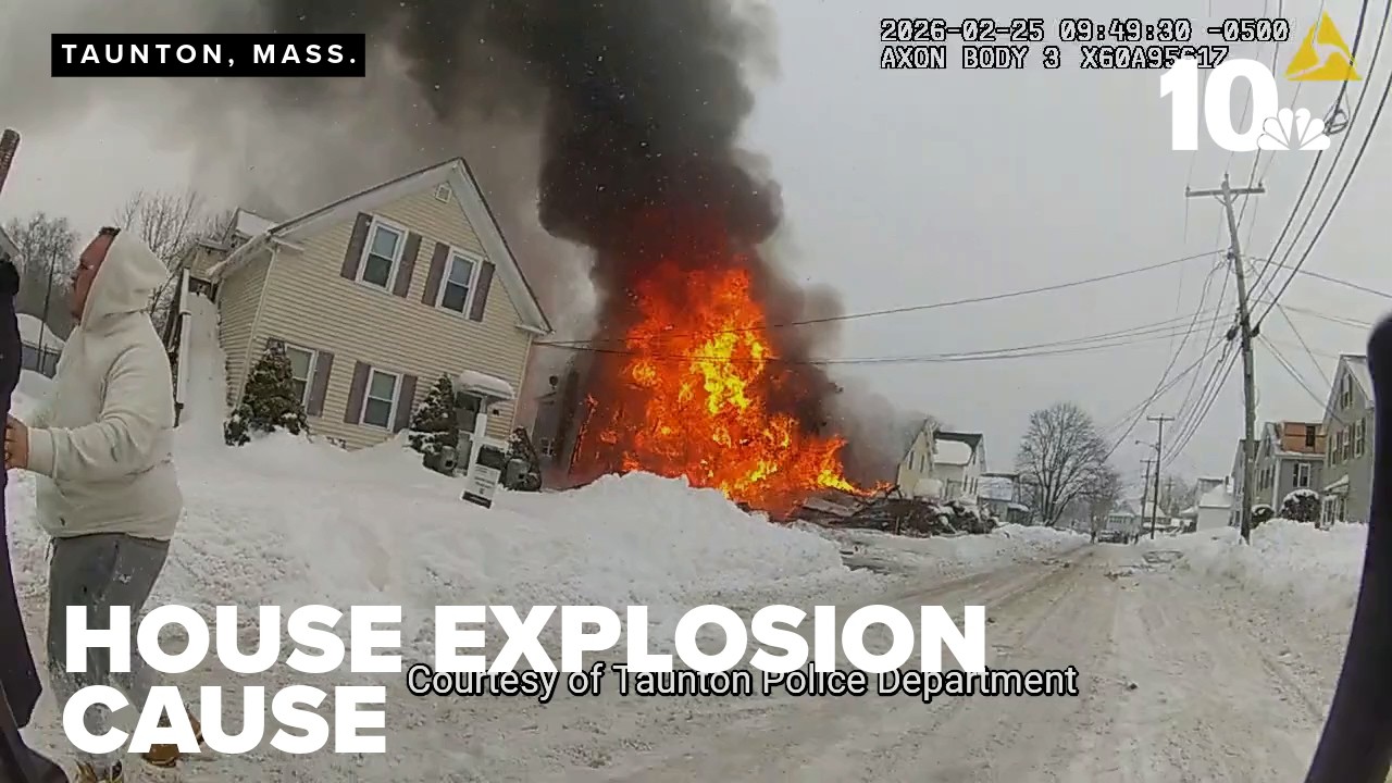 Fire officials say natural gas leak likely caused house explosion in Taunton