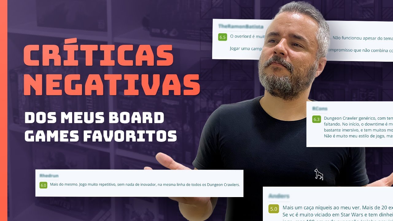 Reagindo às PIORES CRÍTICAS dos meus BOARD GAMES favoritos!