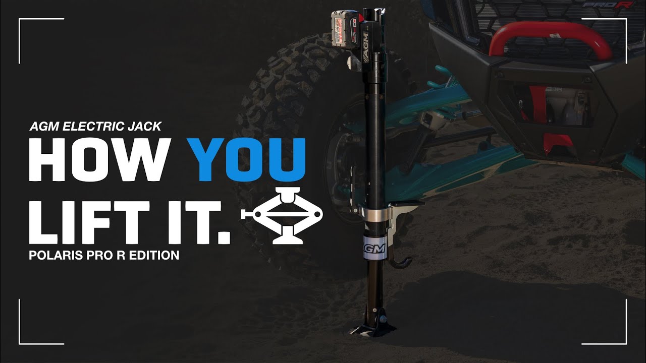 Как поднять Polaris Pro R с помощью электрического домкрата AGM Pro