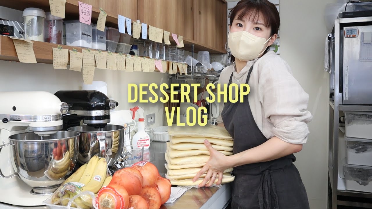 [Cafe Vlog] 딸기케이크만 드셔본 분들 들어오세요 | 토마토파블로바,수플레롤,블루베리레몬타르트 | 디저트카페 | 카페브이로그 | 자영업자 | 슬랩파이