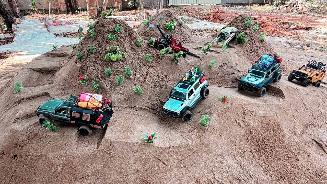 RC Off Road Extreme Climbing Sand Mountain Obstacles Simulation Challenge | Defender Tank 300 MN128