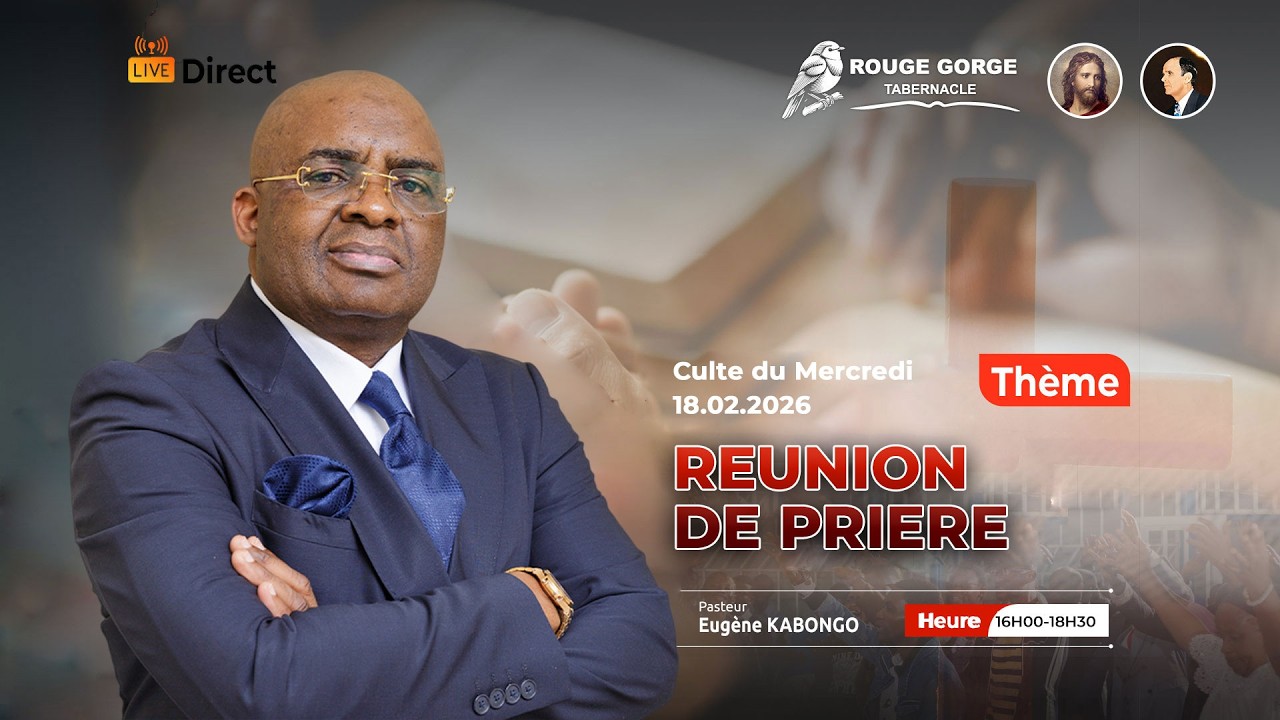 🔴 LIVE | MERCREDI 18.02.2026 |REUNIONS DE PRIERES | Rev Eugène KABONGO