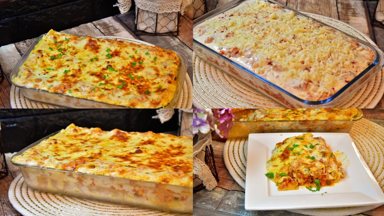 لازانيا الدجاج مع الصلصه البيضاء ⬅️⬅️ وجبات غذاء مميزه وشهيه Chicken Lasagna