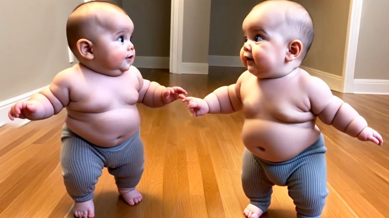 Funniest Twins Baby Playing Together - Funny Baby Video