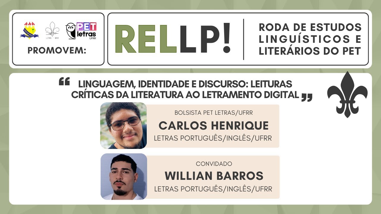 RELLP | Linguagem, Identidade e Discurso: Leituras críticas da Literatura ao Letramento digital