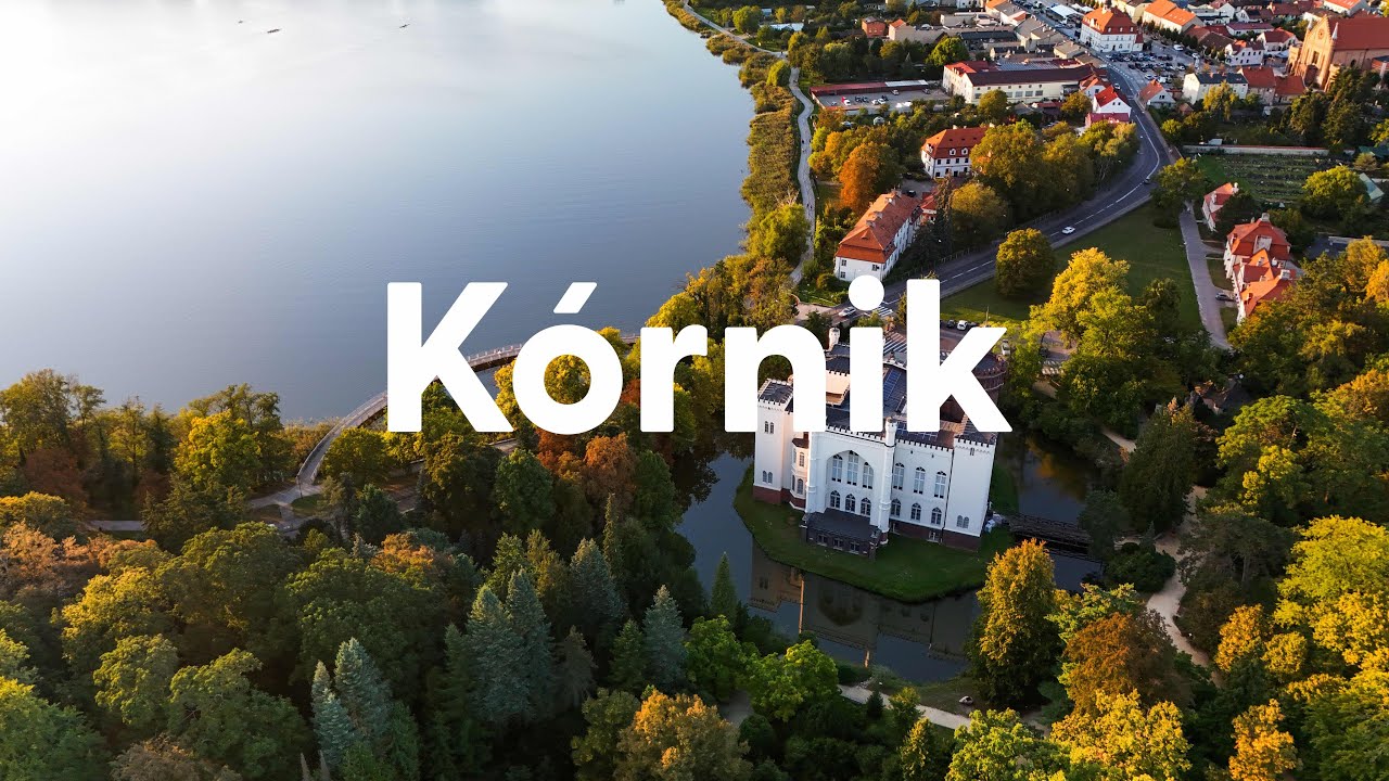 Kórnik, wielkopolska dronem, Zamek, Jezioro Kórnickie, Arboretum , drone footage, dji mini 4 pro, 4k