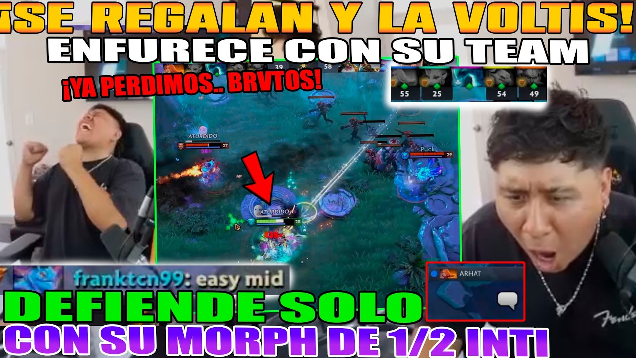 SE REGALAN Y LA VOLTIS!! MACARIUS ENFURECE CON SU TEAM. DEFIENDE SOLO CON MORPH DE 1/2 INTI DOTA 2