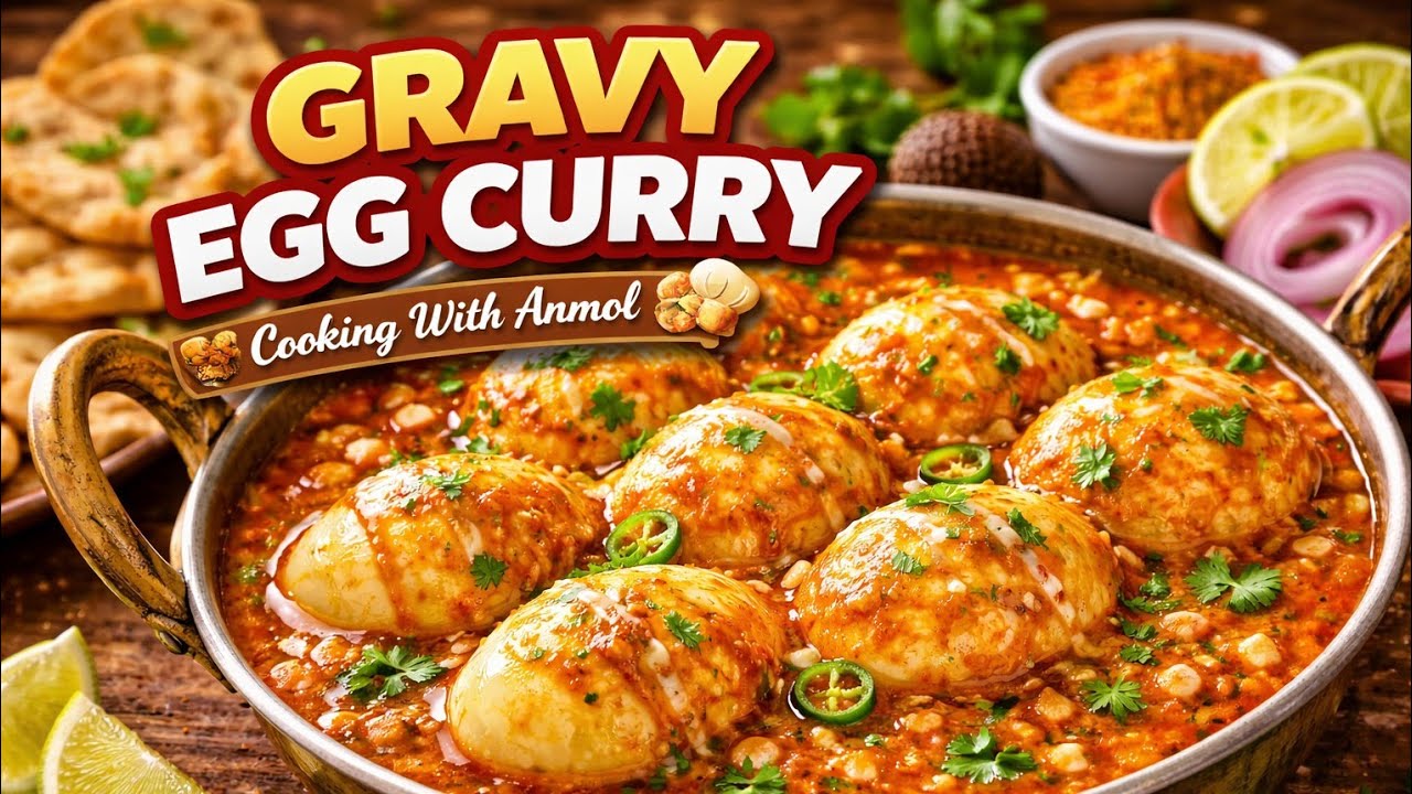 Gravy Egg Curry Recipe | Easy Anda Curry | Cooking With Anmol