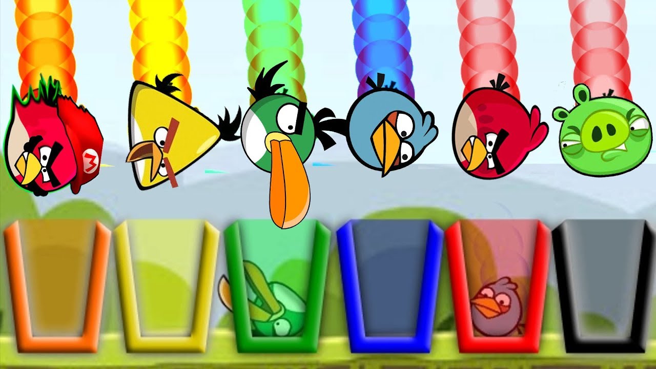 Angry Birds Drink Water 2 - SHOOT ALL COLOR WATER BIRDS TO COLOR CUP OF WATER!