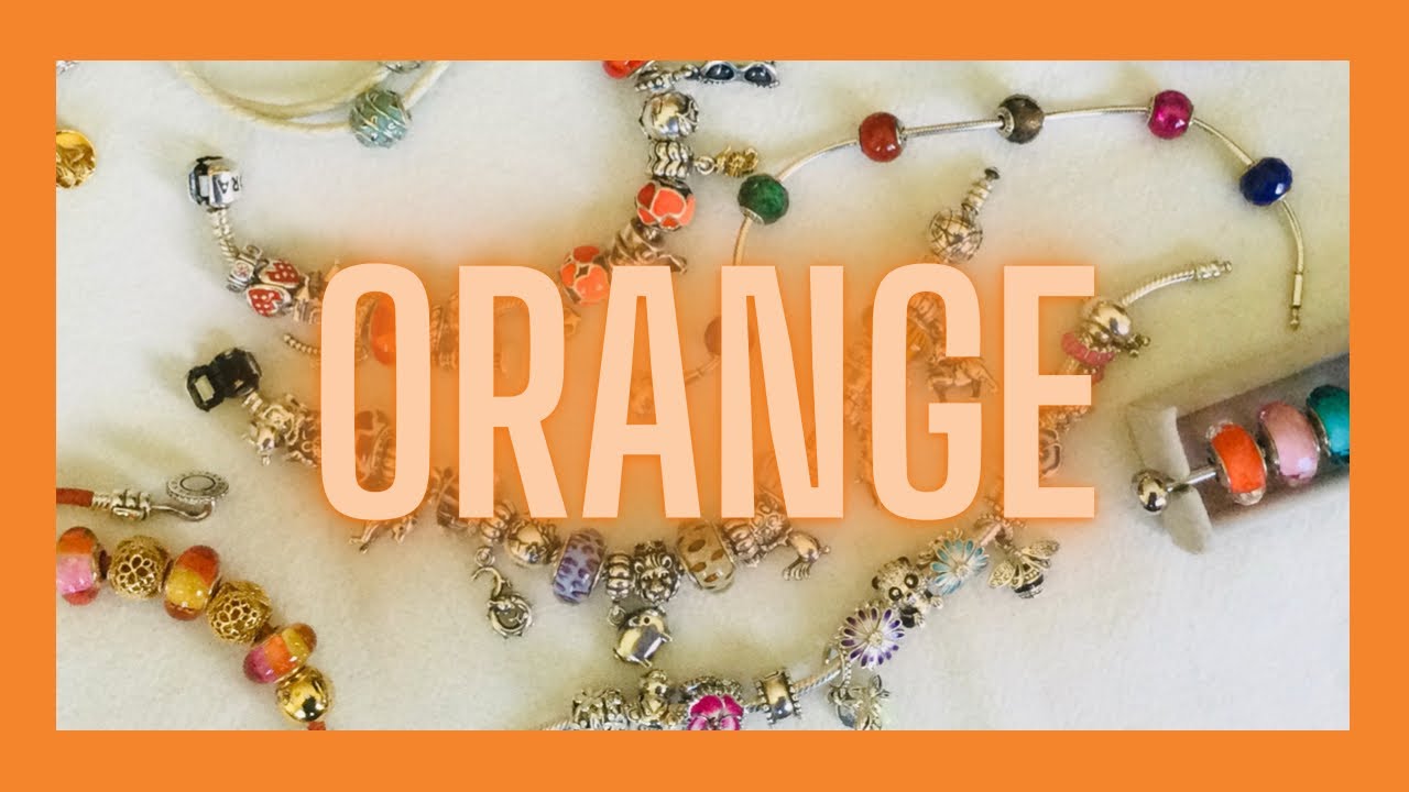 All the 🧡 ORANGE 🍊 in my PANDORA Collection
