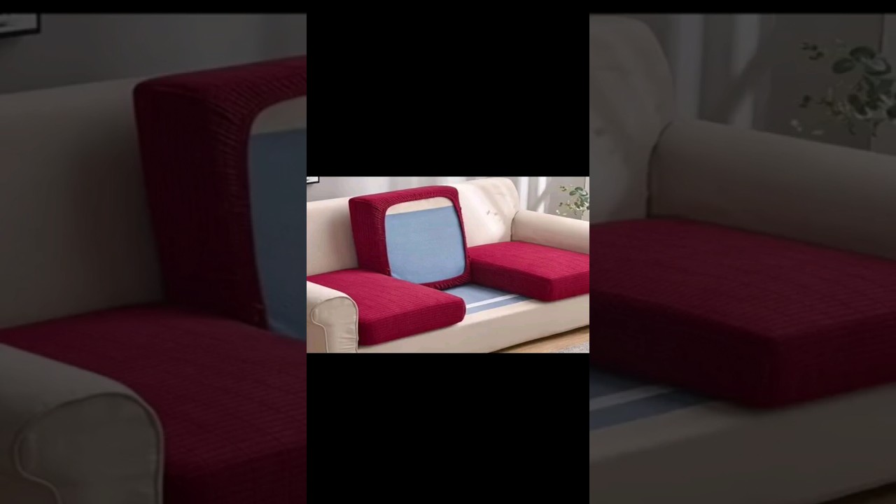 DIY Fitted Sofa Cover Making At Home With  2 Easy Steps #sofacovermaking