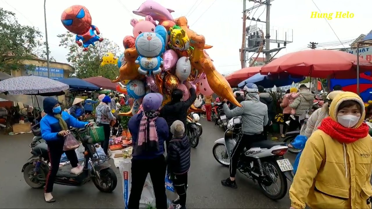 Chợ đọ ứng hòe ninh giang Hải Dương ngày 29 tết