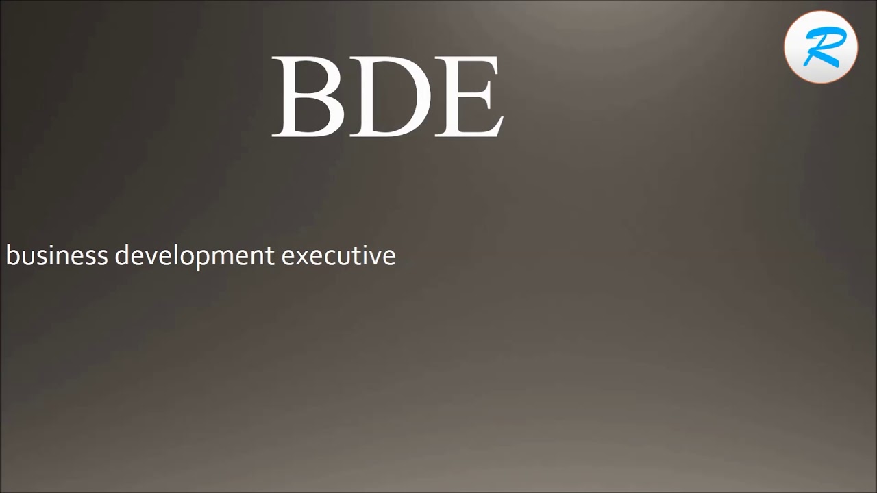 How to pronounce BDE
