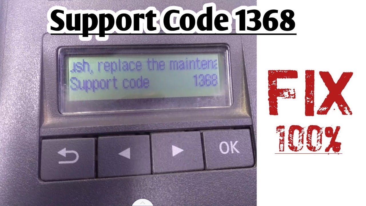 Fix Support code 1368 Canon G3420 | Canon printer support code 1368