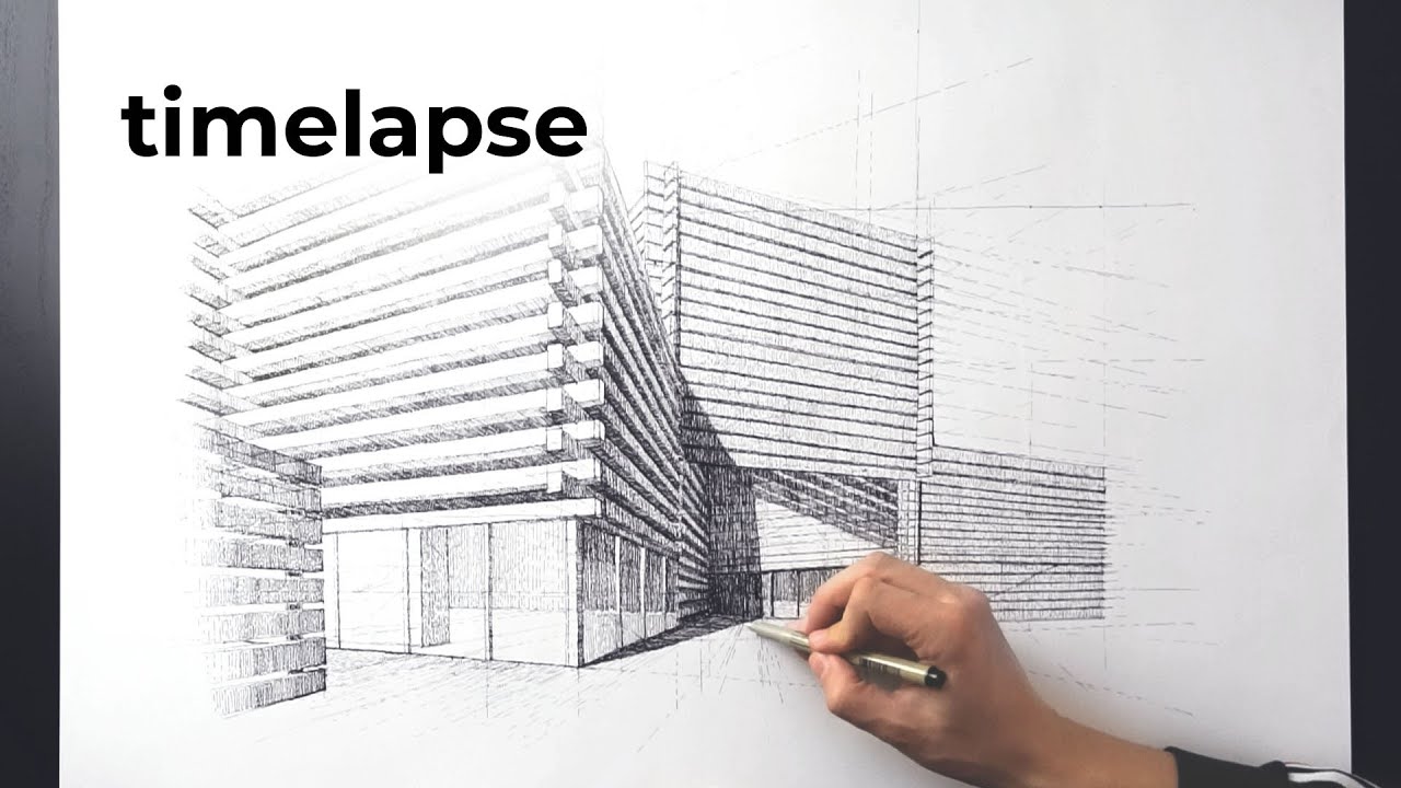 Odunpazari Modern Art Museum  | Architecture Drawings Timelapse