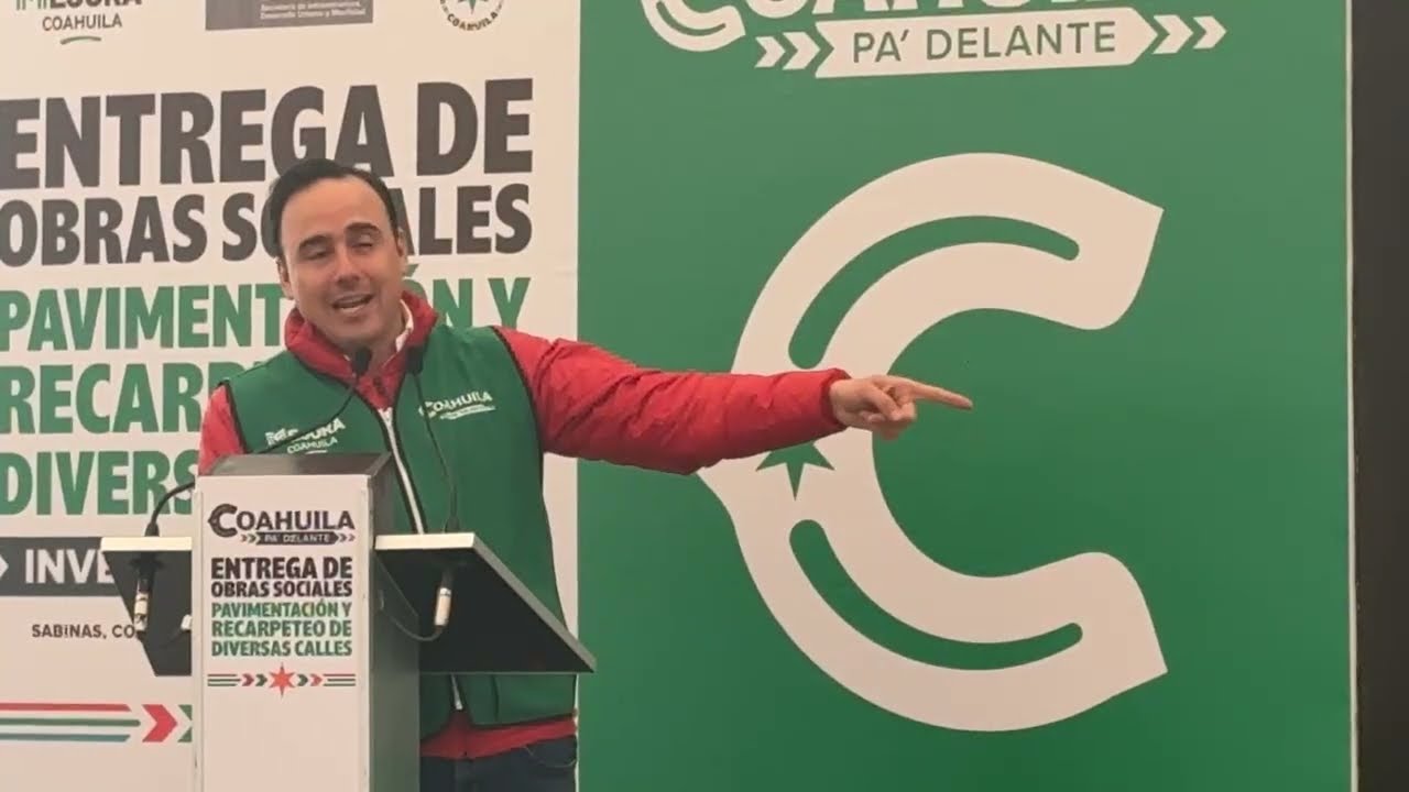 Entrega de Obras Sociales. Pavimentación y Recarpeteo de diversas calles en #Sabinas.