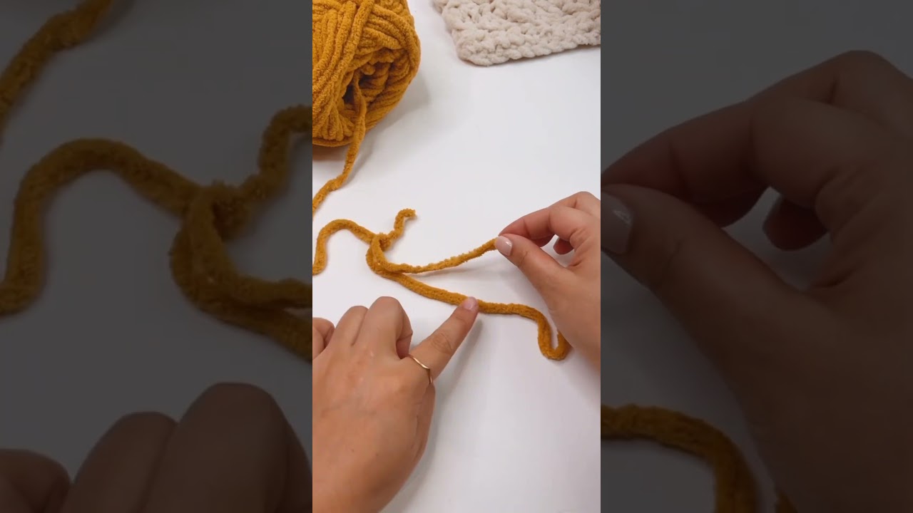 This is how I join 2 strands of chunky yarn!🤭
