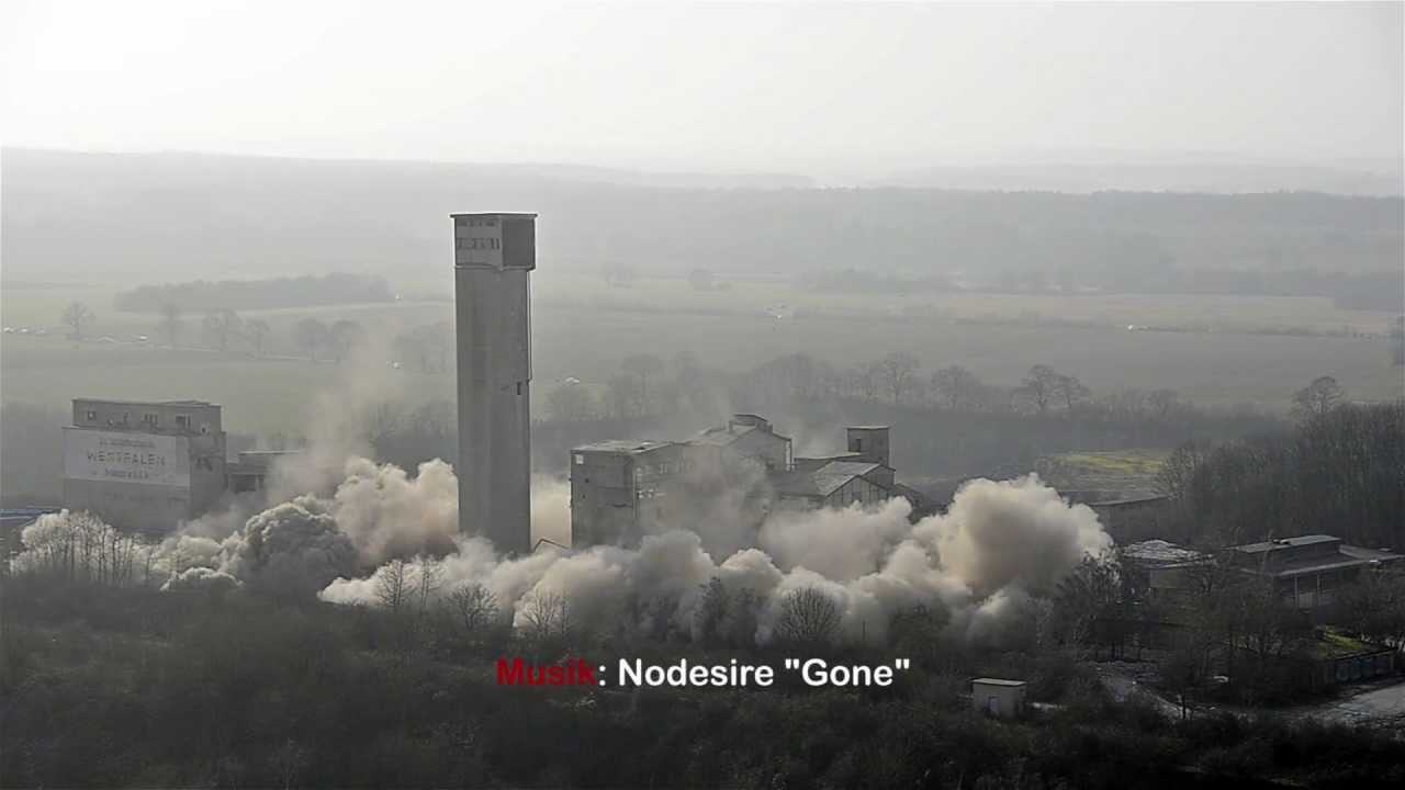 Sprengung in Geseke - Zementwerk 