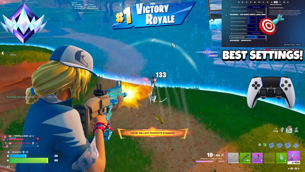 100% ACCURACY 🎯 + *BEST* Controller Settings For Fortnite Ranked Reload! (PS4/PS5/XBOX/PC)