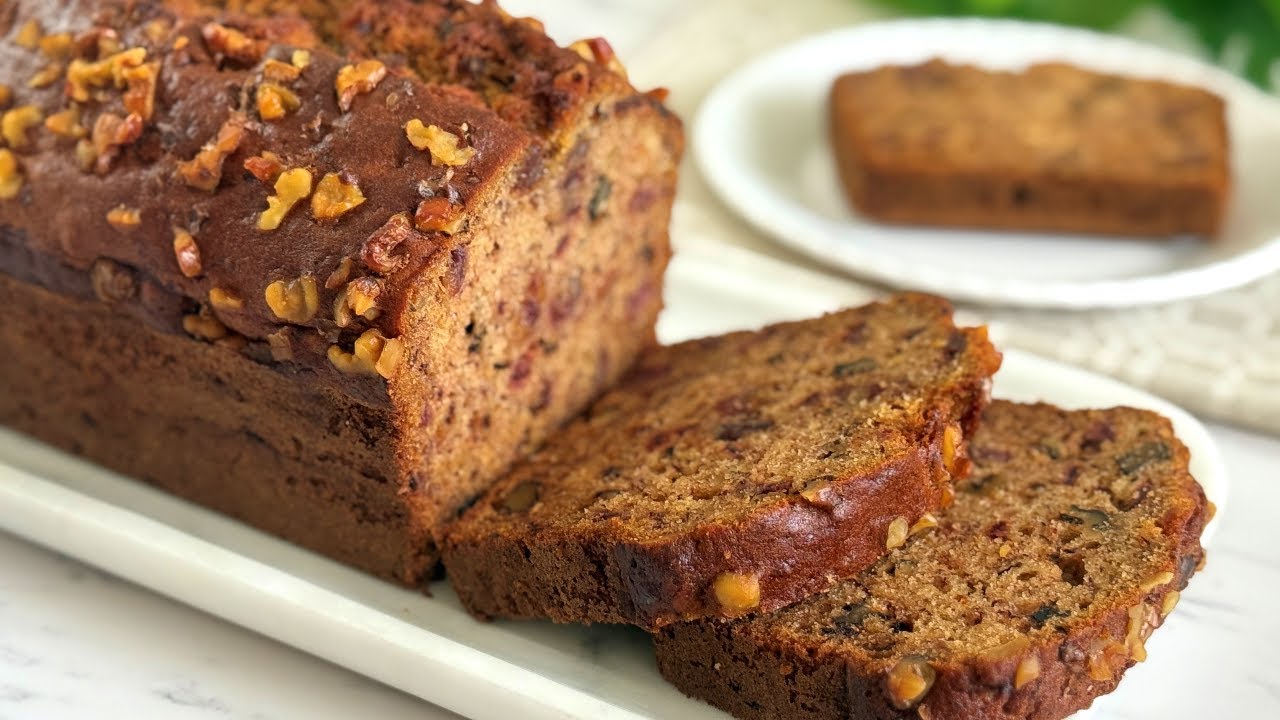 Banana Cake Recipe | Banana Date Cake | How To Make Banana Dates Cake