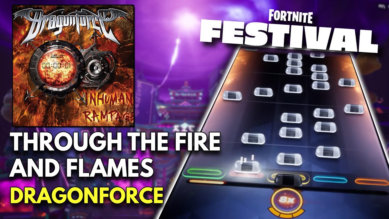 Through the Fire and Flames in Fortnite Festival - First run & reactions