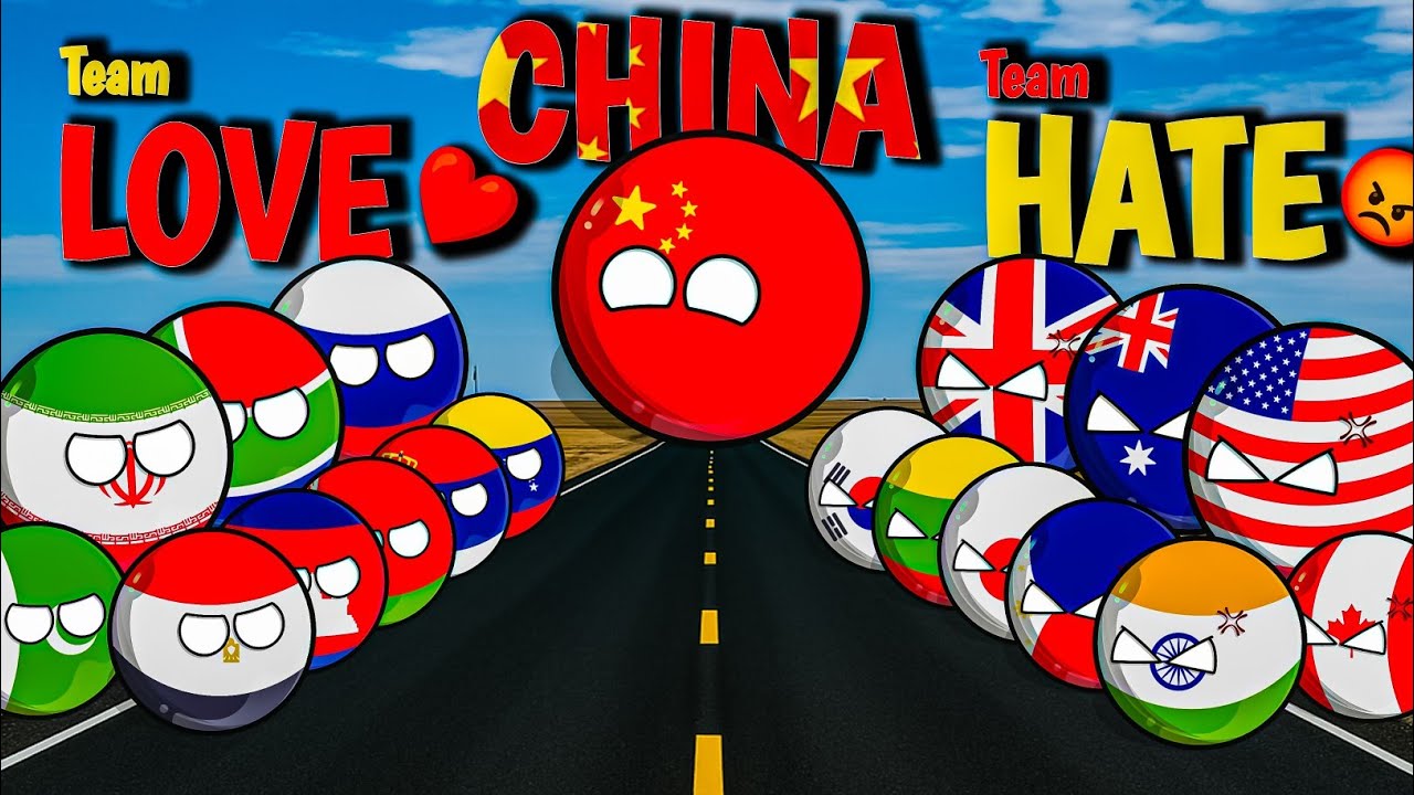 Which countries love ❤ & hate 😡 the China 🇨🇳 (And Why!) | #countryballs #geography