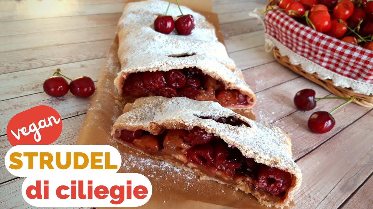 STRUDEL DI CILIEGIE facile e veloce - ricetta STRUDEL CON PASTA MATTA