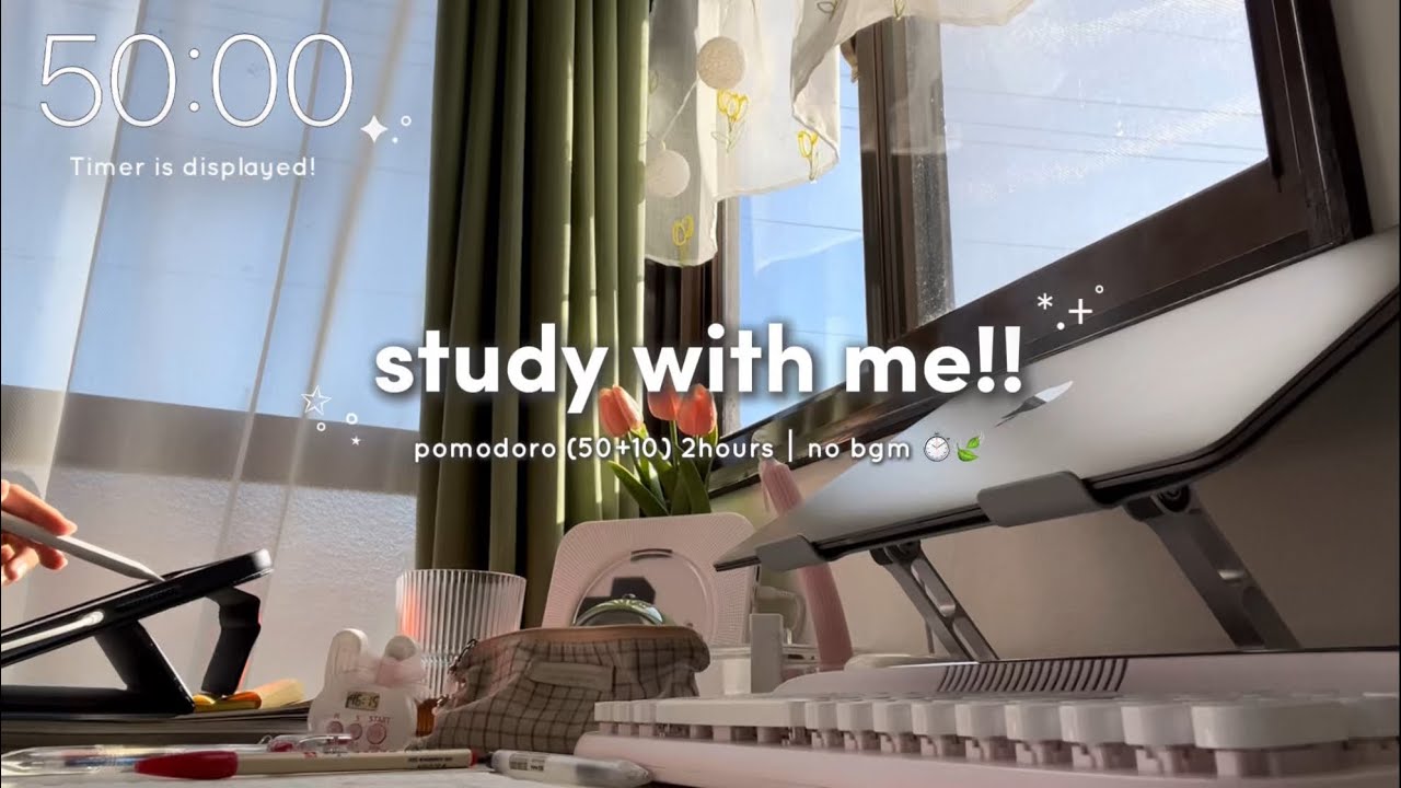 \ Study With Me / 📓*.+ﾟポモドーロタイマー｜pomodoro（50+10）🍃