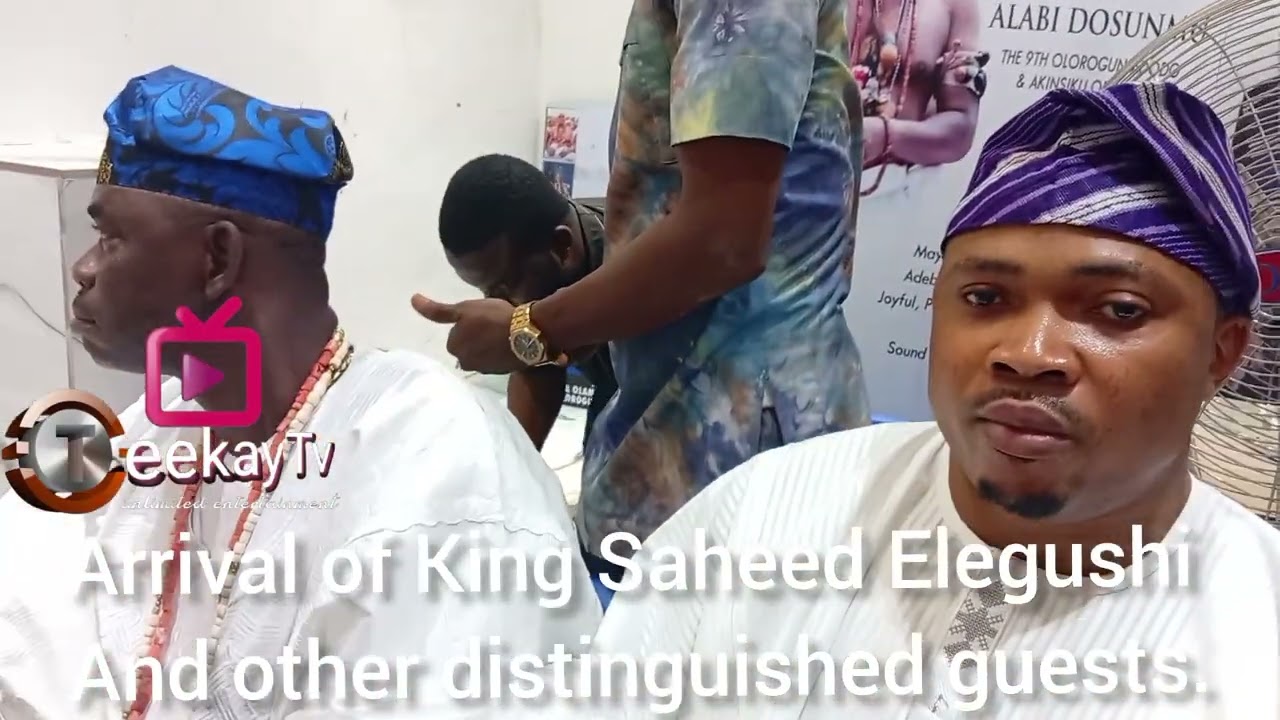 Oba Saheed Ademola Elegushi honours his friend's coronation as a Lagos White Cap Chief. 