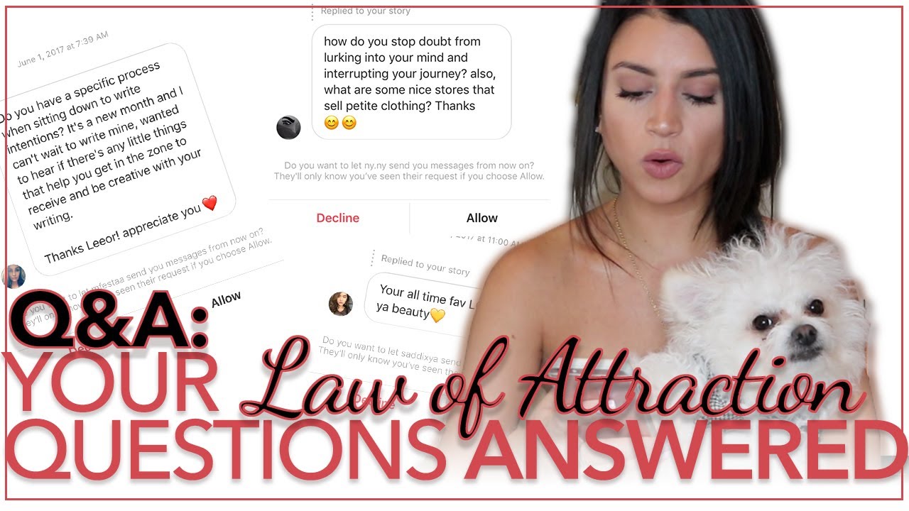 LAW OF ATTRACTION Q&A: My routine, motivation, favorite books, and more! Your questions ANSWERED