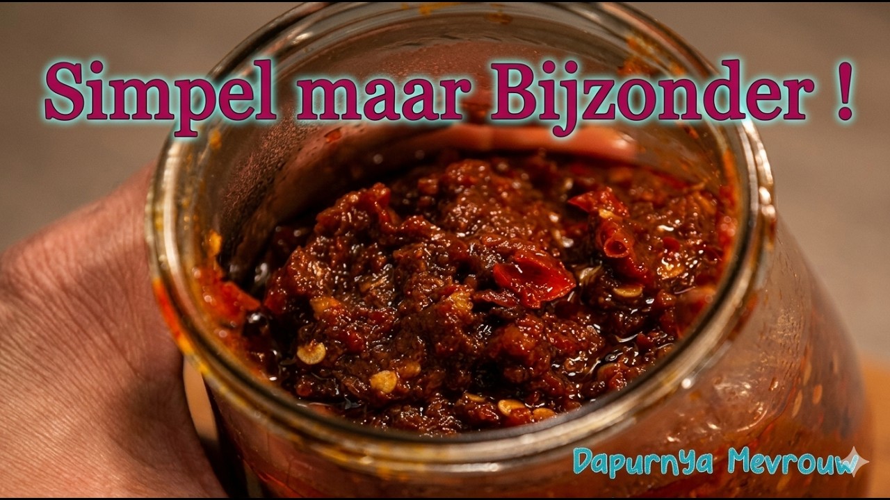 SIMPEL maar BIJZONDER! Het geheim van de lekkerste Sambal recept van mijn oma uit Cirebon(Indonesi&euml;)