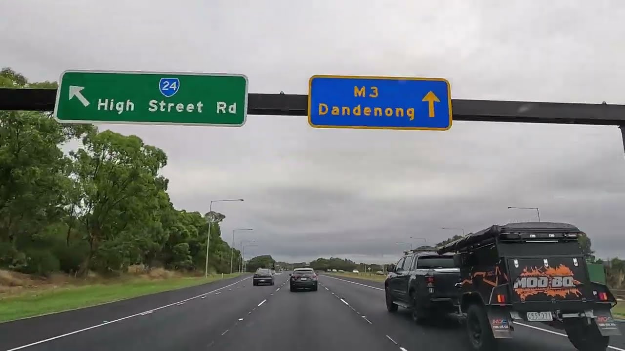Princes highway, Driving from Eltham to Officer. vic,australia